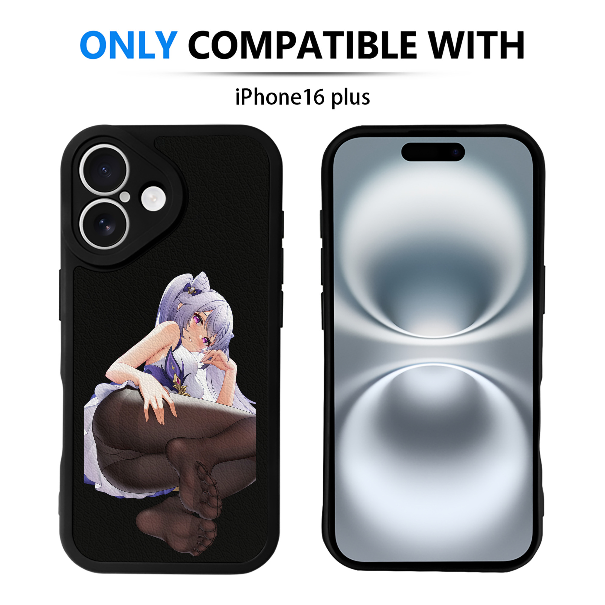 げんし神 刻晴 こくせい genshin Kokusei 【iPhone 16シリーズ対応】シリコンスマホケース（レザー調） 材質：シリコン